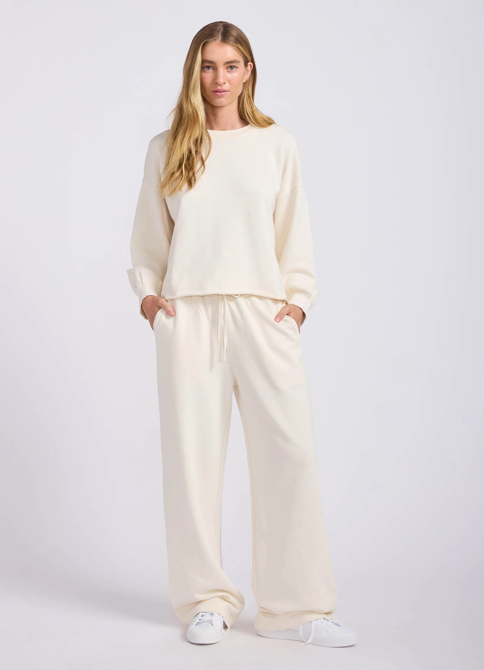 French Terry Wide Leg Pant