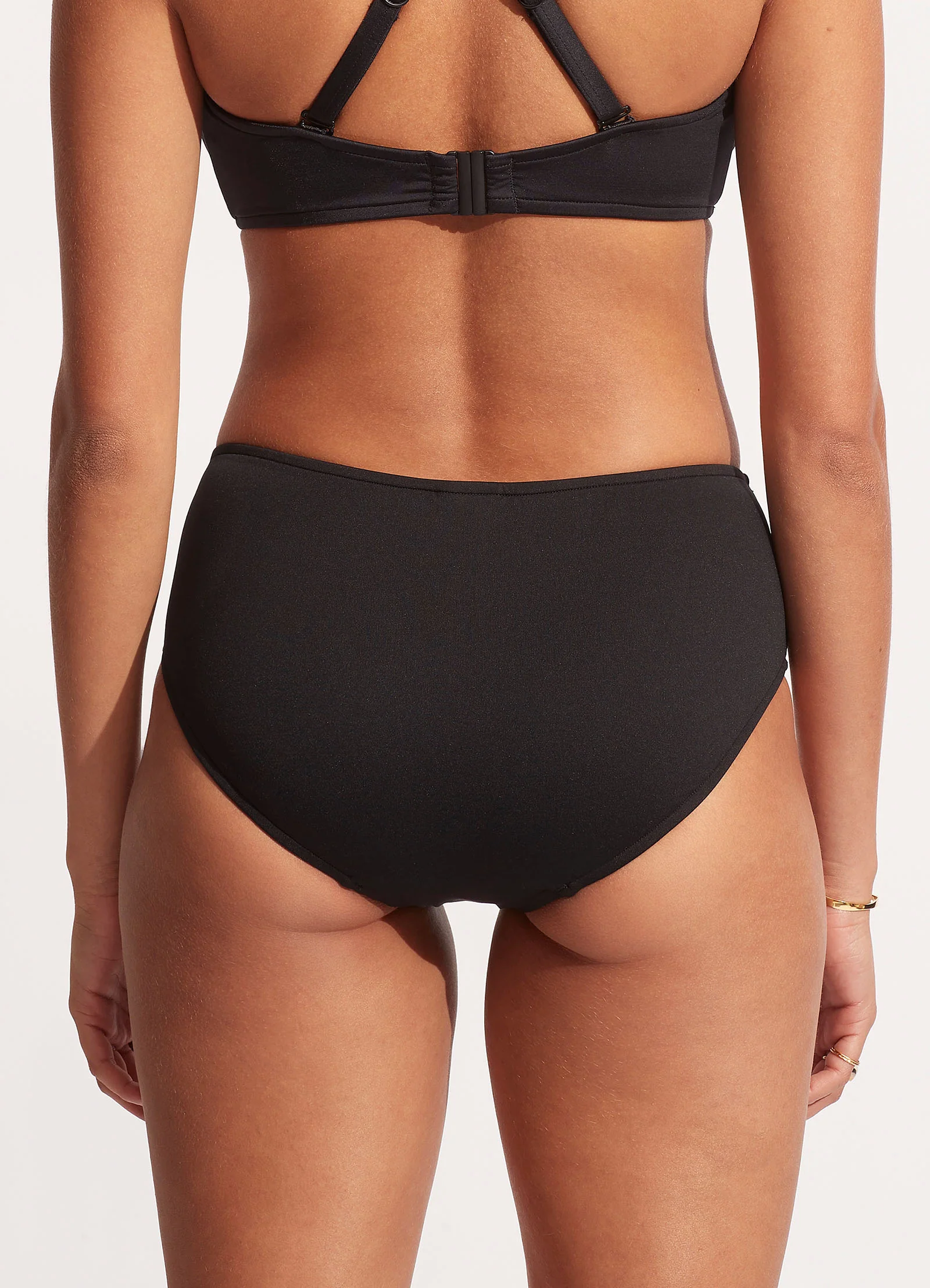 Seafolly Collective Gathered Front Retro Pant - Black - Image 5