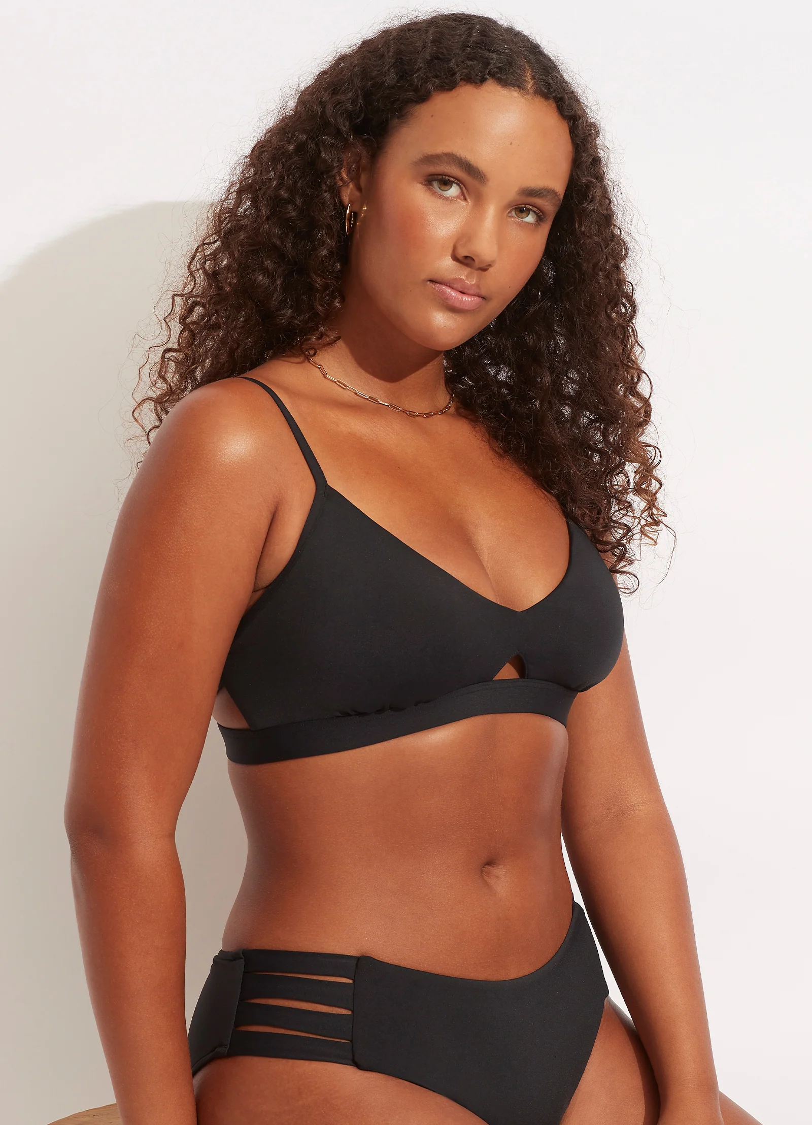 Seafolly Collective Hybrid Bralette - Black - Image 6