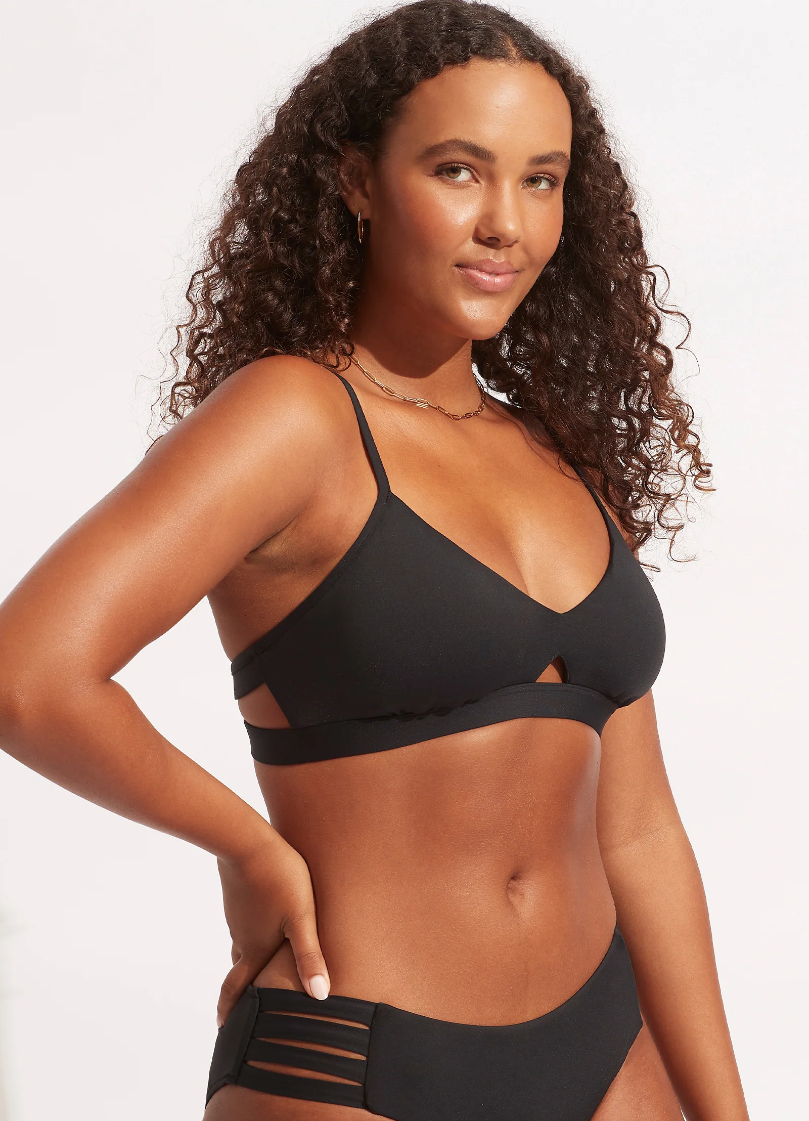 Seafolly Collective Hybrid Bralette - Black - Image 7